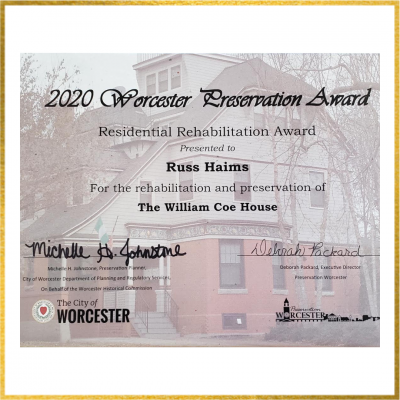 2020 Worcester Preservation Award to Hampton Properties